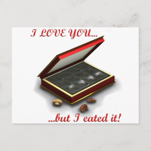 I love you, but I eated it! Postkarte