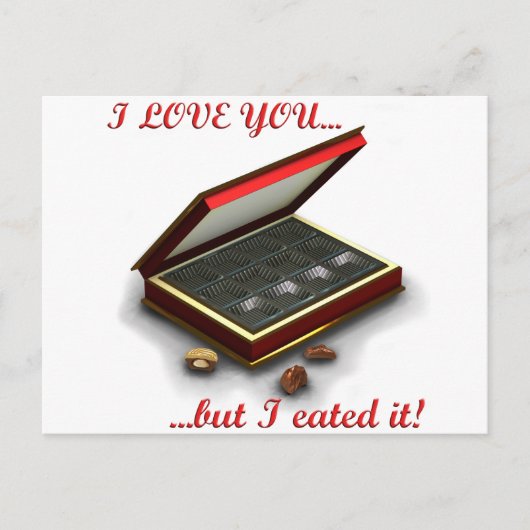 I love you, but I eated it! Postkarte (Vorderseite)