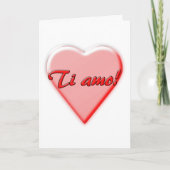 I Love You card, Italian Karte (Vorderseite)