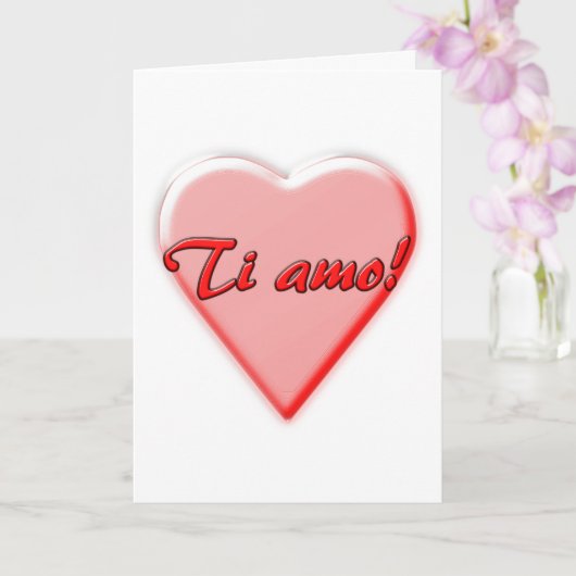 I Love You card, Italian Karte (Orchidee)