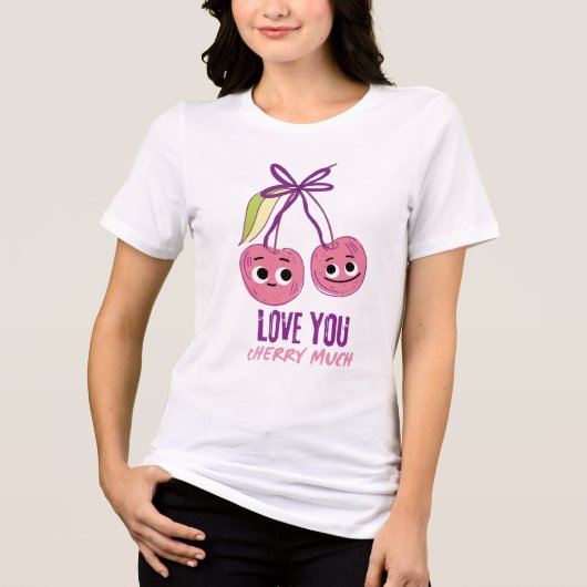 I LOVE YOU CHERRY MUCH Tri-Blend SHIRT (Vorderseite)
