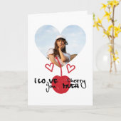 I Love You Cherry Much Valentines Day Card Karte (Gelbe Blume)