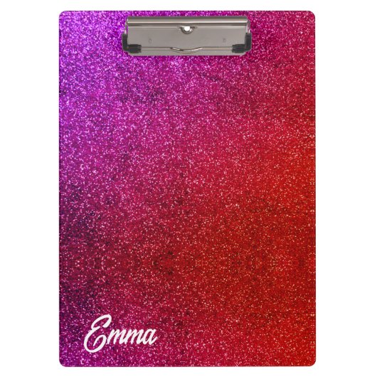 I love you chic pink glitter background Abstract Klemmbrett (Vorderseite)