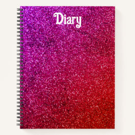 I love you chic pink glitter background Abstract Notizblock