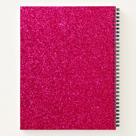 I love you chic pink glitter background Abstract Notizblock (Rückseite)