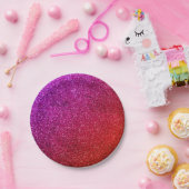 I love you chic pink glitter background Abstract Pappteller (Party)