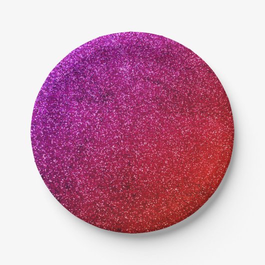 I love you chic pink glitter background Abstract Pappteller (Vorderseite)