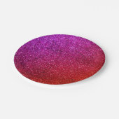 I love you chic pink glitter background Abstract Pappteller (Schrägansicht)
