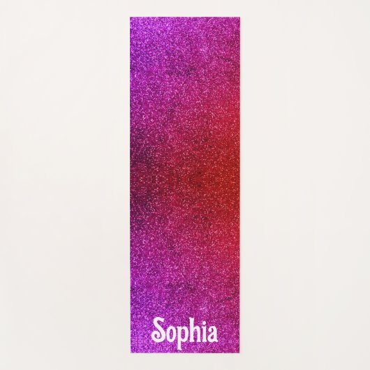 I love you chic pink glitter background Abstract Yogamatte (Vorderseite)