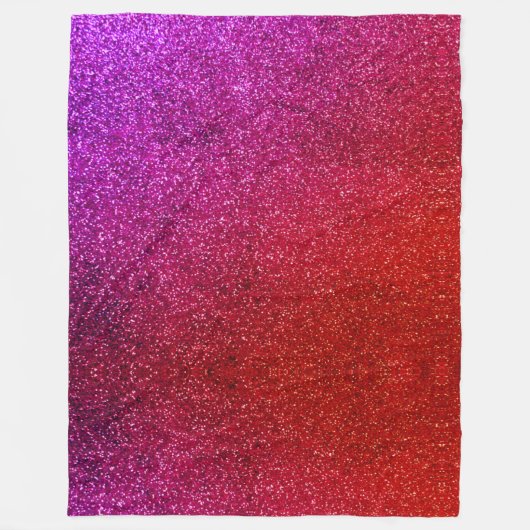 I love you chic pink glitter background fleecedecke (Vorderseite)