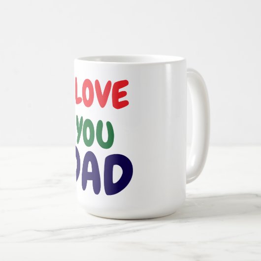 I love you Dad Elegant Kaffeetasse (VorderseiteRechts)