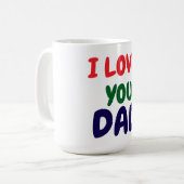 I love you Dad Elegant Kaffeetasse (Vorderseite Links)