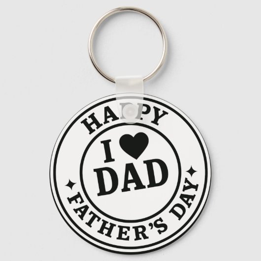 i love you Dad-happy father's day Schlüsselanhänger (Rückseite)