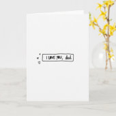 I Love You Dad Simple Message Card Karte (Gelbe Blume)