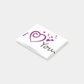 I LOVE YOU DESIGN POST-IT KLEBEZETTEL (angewinkelt)