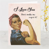 I Love You, Don't Make Me Regret It Karte (Gelbe Blume)