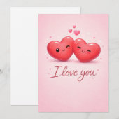 I love you!  feiertagskarte (Vorne/Hinten)