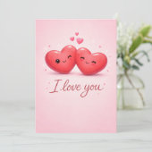 I love you!  feiertagskarte (Stehend Vorderseite)