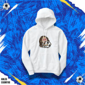 I love you football, woman with dreadlocks hoodie
