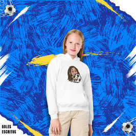 I love you football, woman with dreadlocks hoodie