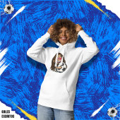 I love you football, woman with dreadlocks hoodie