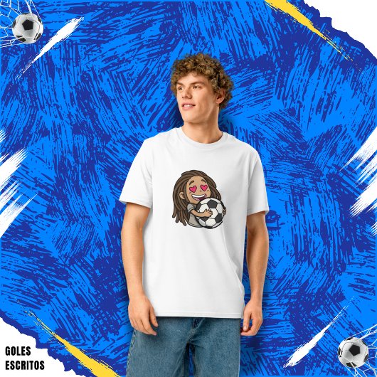 I love you football, woman with dreadlocks T-Shirt