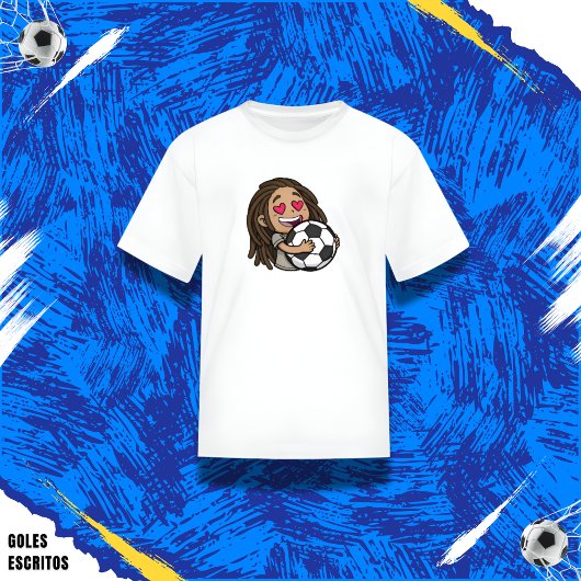 I love you football, woman with dreadlocks T-Shirt
