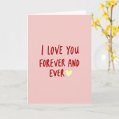 I Love You Forever And Ever Card Karte (Gelbe Blume)