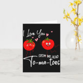 I Love You From My Head Tomatoes Funny Valentine S Karte (Gelbe Blume)