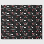 I Love You Geschenkpapier (Flach)