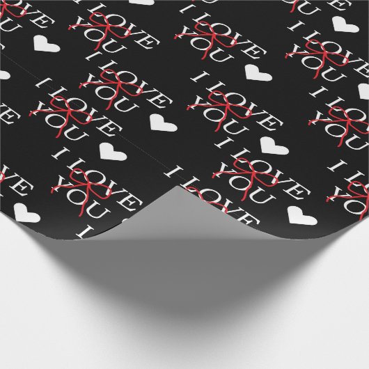 I Love You Geschenkpapier (Ecke)