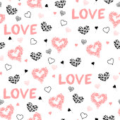 I Love You Gift Hand Drawn Heart Tie for Him Krawatte