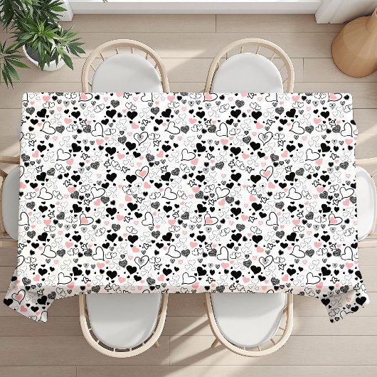 I Love You Gift Valentine Heart Tablecloth Tischdecke