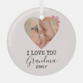 I Love You Grandma | Personalized Ornament (Vorderseite)