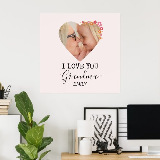 I Love You Grandma | Personalized Poster (Heimbüro)