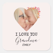 I Love You Grandma | Personalized Sticker (Vorderseite)