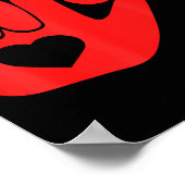 I Love You Hand Sign Asl Valentine' Day Funny Wome Poster (Ecke)