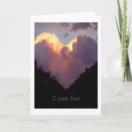 I Love You, Heart Cloud Karte (Vorderseite)