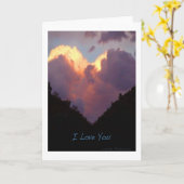I Love You, Heart Cloud Karte (Gelbe Blume)