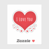 I love you hearts aufkleber (Blatt)