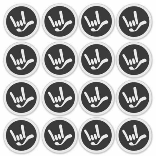 "I Love You" ILY in ASL Aufkleber (Vorderseite)