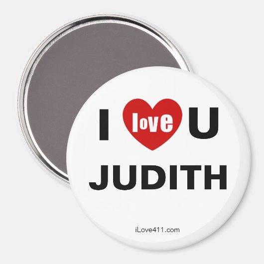 I Love You Judith Magnet (Vorderseite/Rückseite)