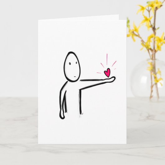 I love you karte (Gelbe Blume)