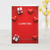 I Love You Modern Card Karte (Gelbe Blume)