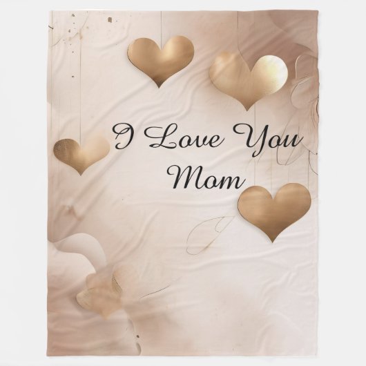 I Love You Mom Fleecedecke (Vorderseite)