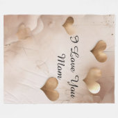 I Love You Mom Fleecedecke (Vorderseite (Horizontal))