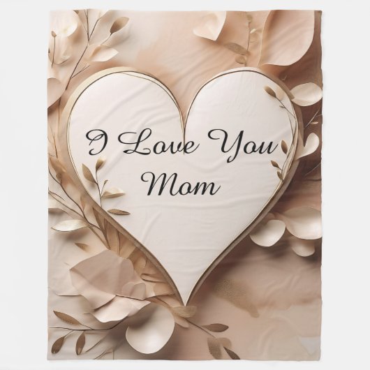 I Love You Mom Fleecedecke (Vorderseite)