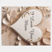 I Love You Mom Fleecedecke (Vorderseite (Horizontal))