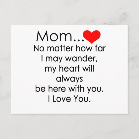 i love you mom postkarte (Vorderseite)