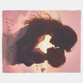 I Love You Momma Fleecedecke (Vorderseite (Horizontal))